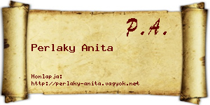 Perlaky Anita névjegykártya